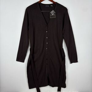 NWT George Button Front Cardigan Dress with‎ Belt